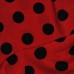 Ткань Лоренсо "Черные горохи на красном" i1407 - фото 3