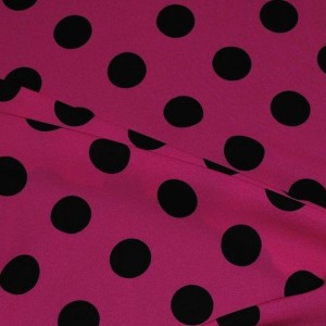 Ткань Лоренсо "Черные горохи на грязно-розовом" i1409