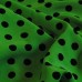 Ткань Лоренсо "Черные горохи на зеленом" i1413
