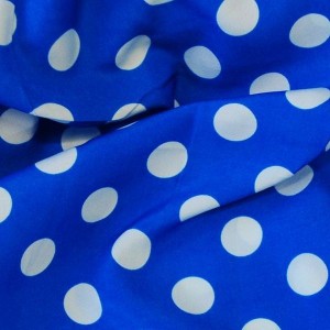 Ткань Лоренсо "Белые горохи на голубом" i1421