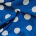 Ткань Лоренсо "Белые горохи на голубом" крупные i1427