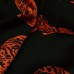 Ткань Шелк Атлас Принт "Оранжевый череп" i3103 - фото 3