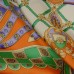 Ткань Шелк Атлас Принт "Оранжевый платок" i3115 - фото 4