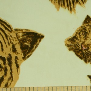 Ткань Шелк Атлас Принт "Тигры на светлом" i3116 - фото 2