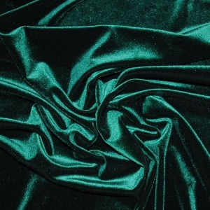 Ткань Бархат-стрейч "Темно-зеленый"