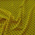 Ткань Шифон "Черные горохи на желтом" i1524