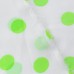 Белый шифон в зеленый горох 9688 плотность 60 гр/м² - фото 3