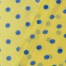Желтый шифон в синих горох 9711 плотность 60 гр/м² - фото 3