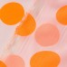 Розовый шифон в оранжевый горох 9712 плотность 60 гр/м² - фото 3