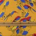 Желтый шифон с принтом птицы 9666 плотность 60 гр/м² - фото 2