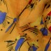 Желтый шифон с принтом птицы 9666 плотность 60 гр/м² - фото 3