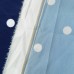 Синий атлас стрейч в белый горох 9652 плотность 130 гр/м² - фото 3