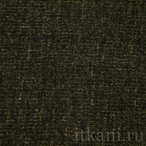 Ткань Костюмная черно-зеленая "Молли" 1095