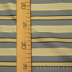 Ткань Жаккард желто-синего цвета в полоску "Саманта" 1121 - фото 2