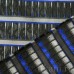 Ткань Жаккард сине-черного цвета в полоску "Сара" 1123 - фото 2