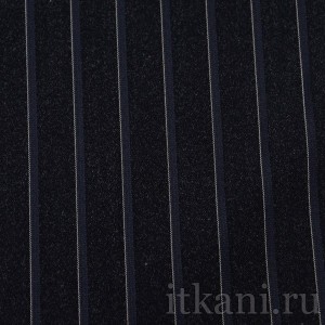Ткань Костюмная синяя в полоску "Тэмми" 1134