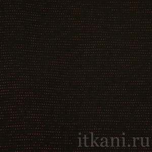 Ткань Костюмная черная в полоску "Тара" 1135