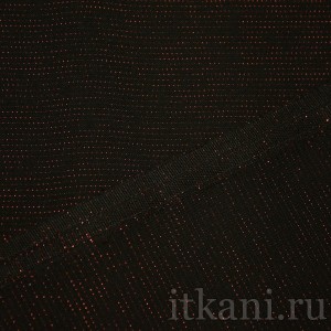 Ткань Костюмная черная в полоску "Тара" 1135 - фото 2