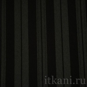 Ткань Костюмная черная в полоску "Уэнди" 1144