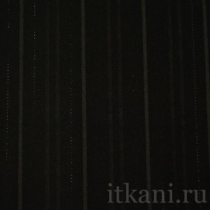Ткань Костюмная черная в полоску 1145