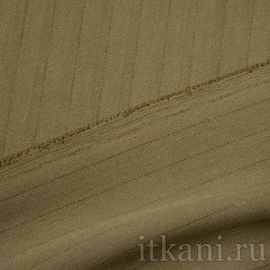 Ткань Костюмная коричневая в полоску "Аллен" 1152 - фото 2