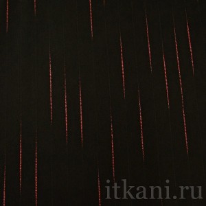 Ткань Костюмная черная с красным "Бейли" 1155