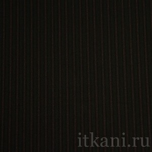 Ткань Костюмная черная в полоску "Бейкер" 1156