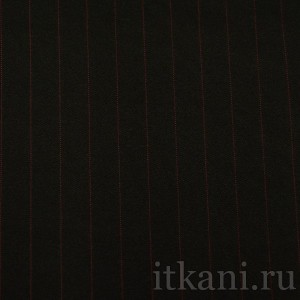 Ткань Костюмная черная в полоску "Барлоу" 1158
