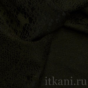 Ткань Костюмная черная "Жан" 1205 - фото 2