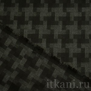 Ткань Костюмная черная "Джонсон" 1206 - фото 2