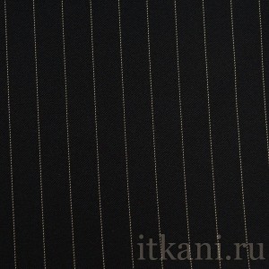 Ткань Костюмная темно-синяя в полоску "Сюзанна" 1132