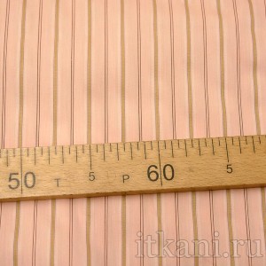 Ткань Рубашечная персиковая в полоску 0547 - фото 2