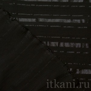 Ткань Рубашечная стильная черная в полоску 0559 - фото 2