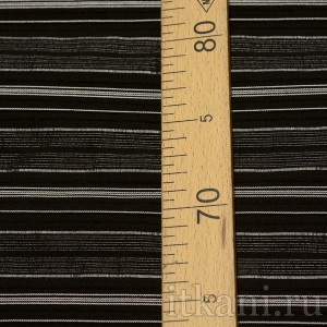 Ткань Рубашечная черная в стильную полоску 0561 - фото 2
