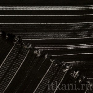 Ткань Рубашечная черная в стильную полоску 0561 - фото 3