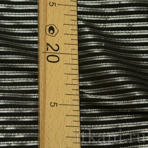 Ткань Рубашечная черная в серебристую полоску 0564 - фото 3