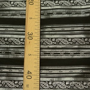 Ткань Рубашечная черная в полоску "Мервин" 0565 - фото 2
