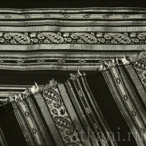 Ткань Рубашечная черная в полоску "Мервин" 0565 - фото 3