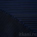Ткань Рубашечная черная в синюю полоску "Картер" 0568 - фото 2