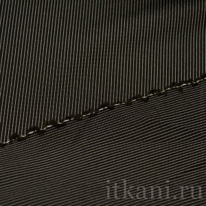 Ткань Рубашечная черная в тонкую полоску 0573 - фото 2