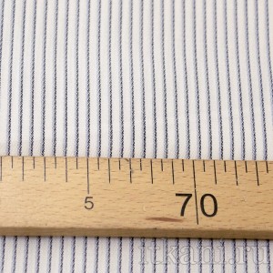 Ткань Рубашечная белая в черно-голубую полоску "Уоррен" 0574 - фото 3