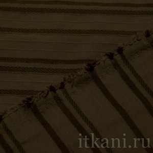Ткань Рубашечная коричневая в полоску 0580 - фото 2