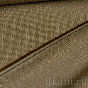 Ткань Костюмная коричневая с узором "Елочка" 0644 - фото 3