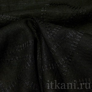 Ткань Лен черная "Болтон" 0649 - фото 3
