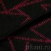 Ткань Костюмная льнаная черно-красная "Пул" 0650 - фото 2