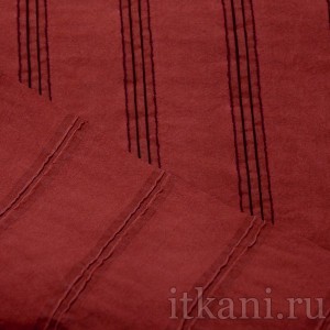 Ткань Костюмная красная в полоску "Норидж" 0658 - фото 2