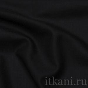 Ткань Костюмная черная "Аллоа" 0731