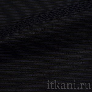 Ткань Костюмная черно-синяя "Алфорд" 0732