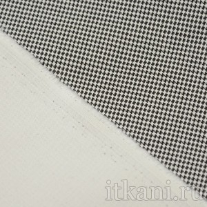 Ткань Костюмная черно-белая с узором "Пепита" 0756 - фото 2