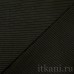 Ткань Костюмная черная в полоску "Дафтаун" 0761 - фото 2